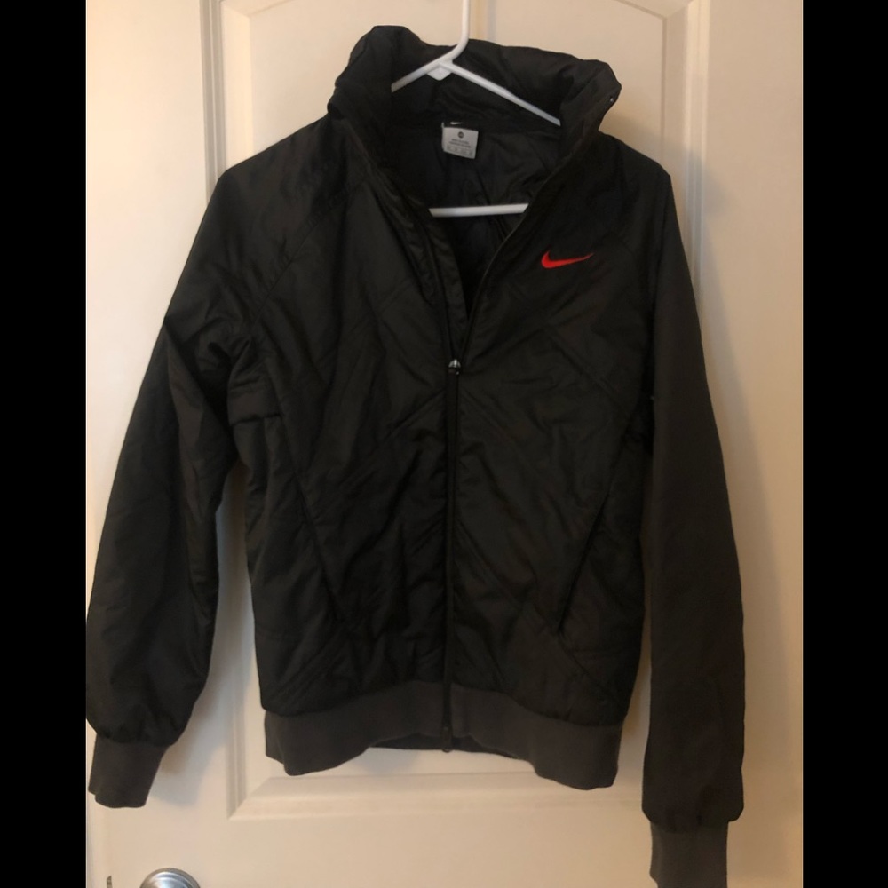 Nike puffer jacket, worn once, hood rolls up!